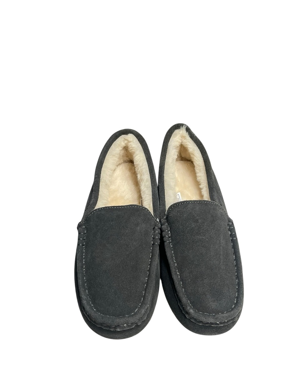NWOT Dream Paris Gray Faux Fur Faux Leather Slipper Shoes - Size 9 - Picture 5 of 6